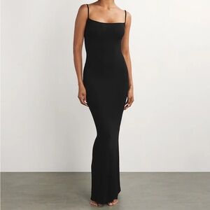 SKIMS Soft Lounge Slip Dress in Onyx